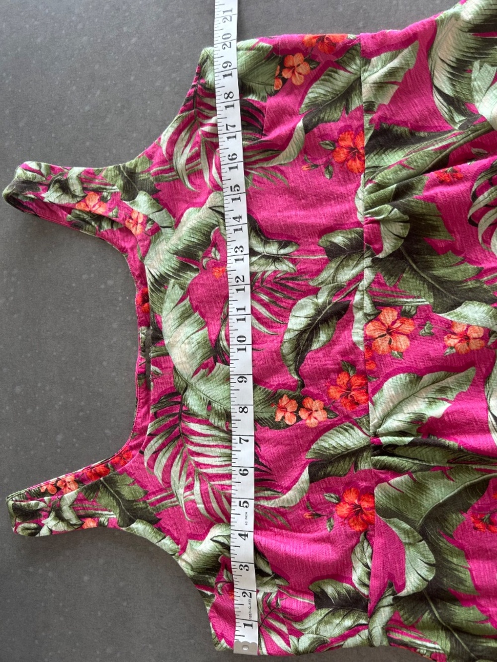 Tommy Bahama Tank Dress Orange Multi Leaf Print Sz XL - EUC - Picture 4 of 4